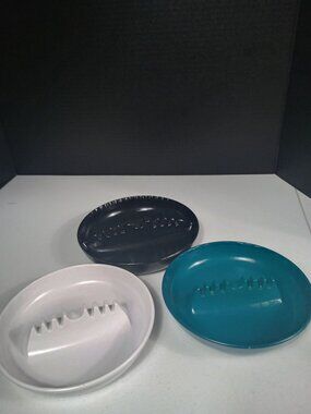Vintage set of three Mid Century Melamine GES-LINE 7 inch ashtrays